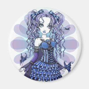 "Haylee" Purple Tattoo Butterfly Fairy Art Magnet