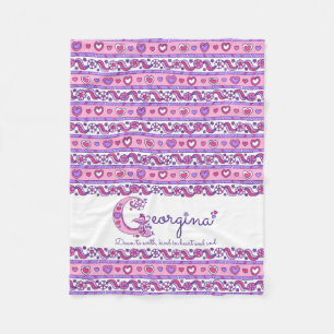 Hayley personalised G name meaning kids blanket