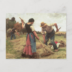 Haymaking, 1880 postcard