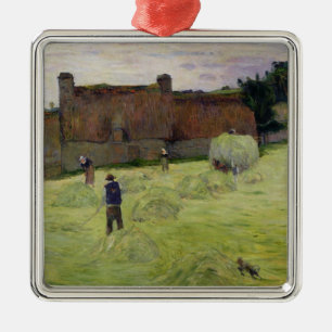 Haymaking in Brittany, 1888 Metal Tree Decoration