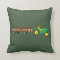 Hayride Green and Yellow Tractor Illustration
