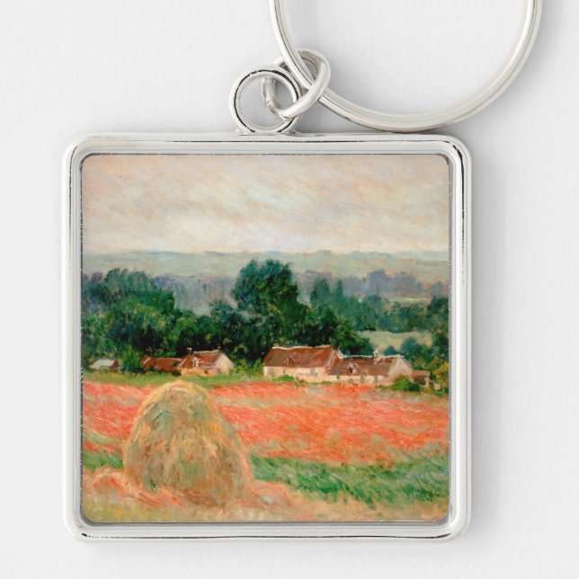 Haystack at Giverny, Claude Monet Key Ring (Front)