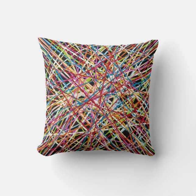 Haystack in Red 16 x 16 Poly Throw Pillow (Front)