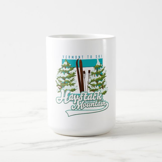 Haystack Mountain Vermont USA Ski logo Coffee Mug (Center)