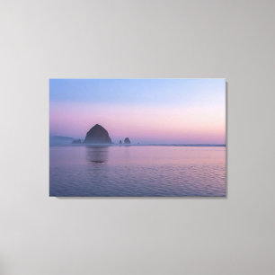 Haystack Rock at Sunset Canvas Print