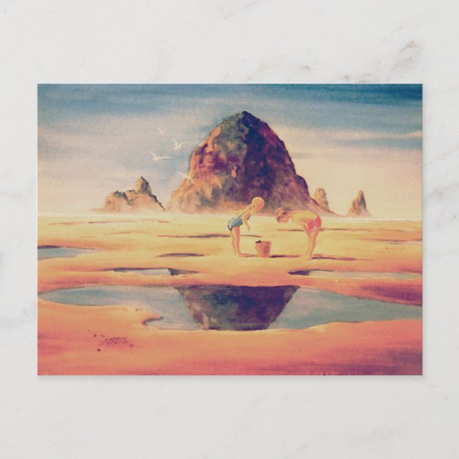 HAYSTACK ROCK by SHARON SHARPE Postcard (Front)