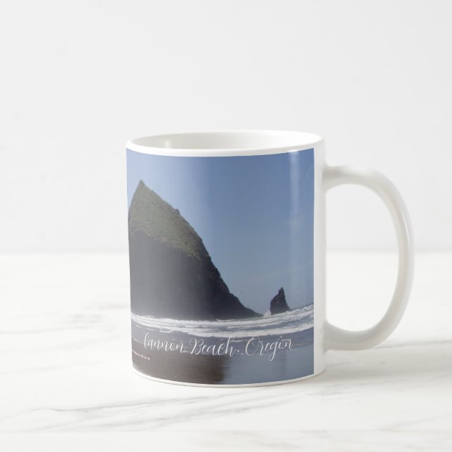 Haystack Rock cannon beach Oregon Coffee Mug (Right)