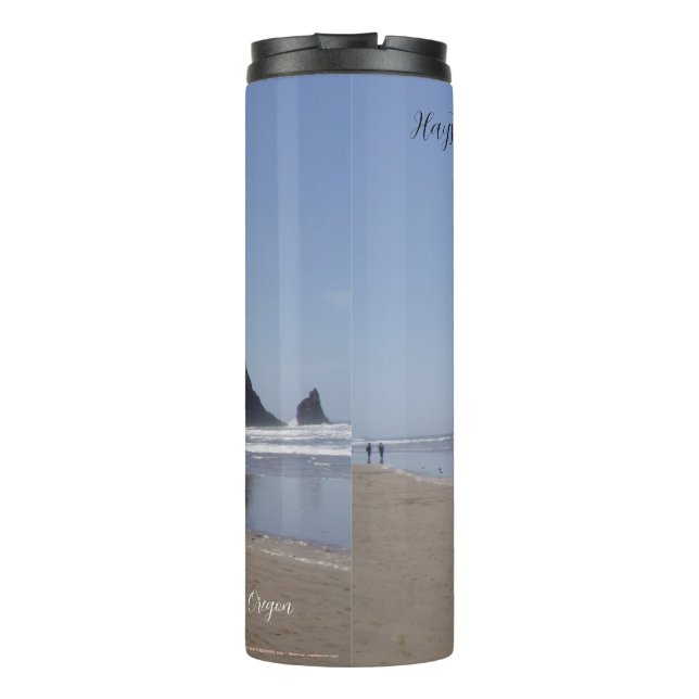 Haystack Rock cannon beach Oregon Coffee Mug (Back)