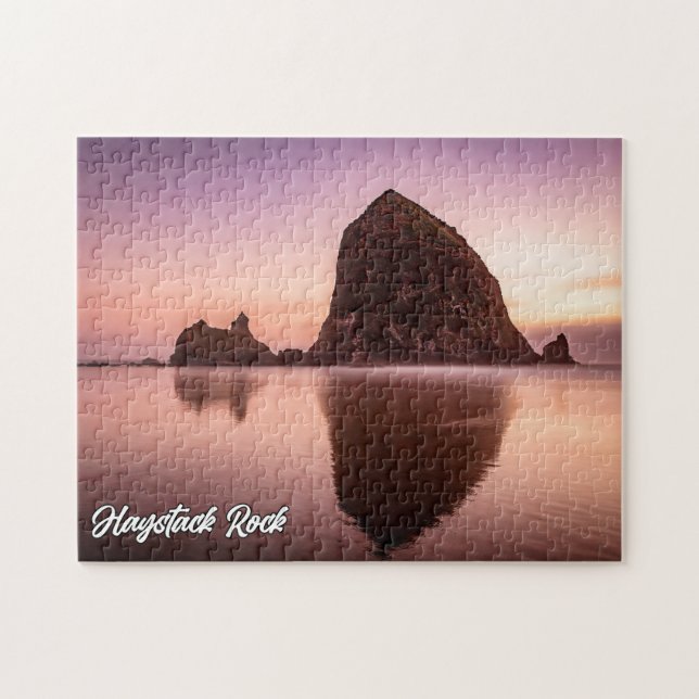 Haystack Rock, Coast Of Oregon, USA Jigsaw Puzzle (Horizontal)