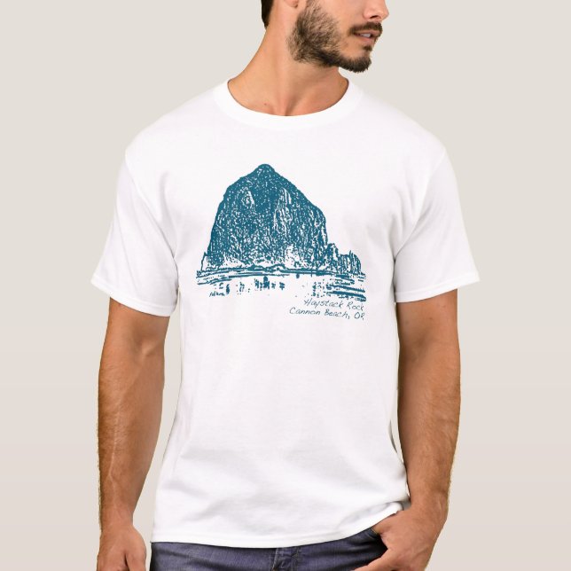 Haystack Rock Illustration T-Shirt (Front)