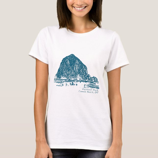 Haystack Rock Illustration T-Shirt (Front)