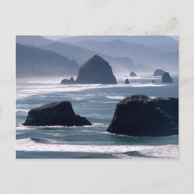 Haystack Rock Pacific Ocean Oregon Coast Postcard (Front)