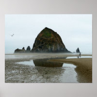 Haystack Rock Reflection, Cannon Beach, Oregon