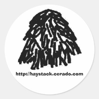 haystack sticker, large classic round sticker
