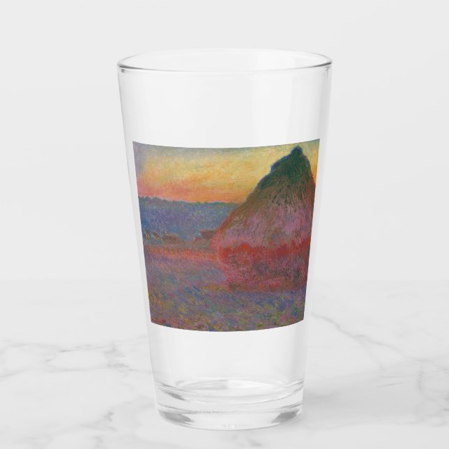 Haystacks (by Claude Monet) Glass (Front)