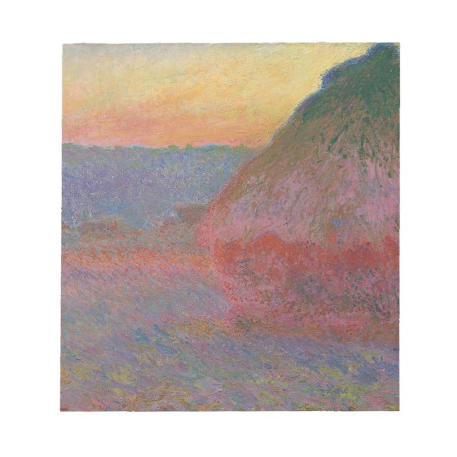 Haystacks (by Claude Monet) Notepad (Front)