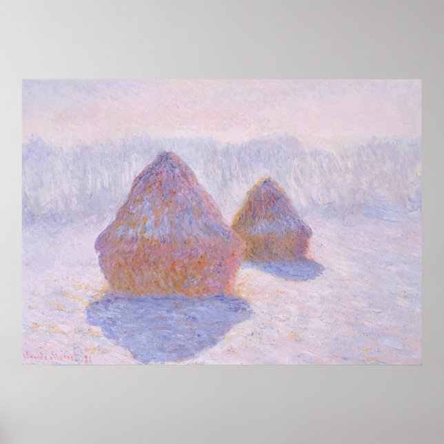 Haystacks by Claude Monet Poster (Front)