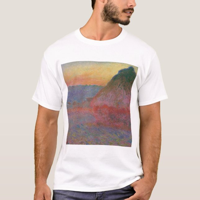 Haystacks (by Claude Monet) T-Shirt (Front)