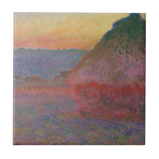 Haystacks (by Claude Monet) Tile (Front)