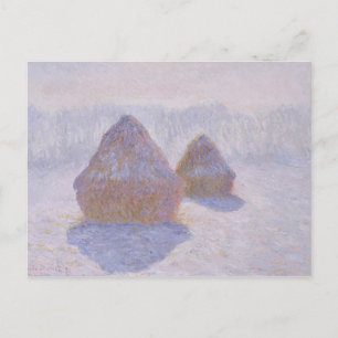 Haystacks Effect of Snow and Sun Postcard