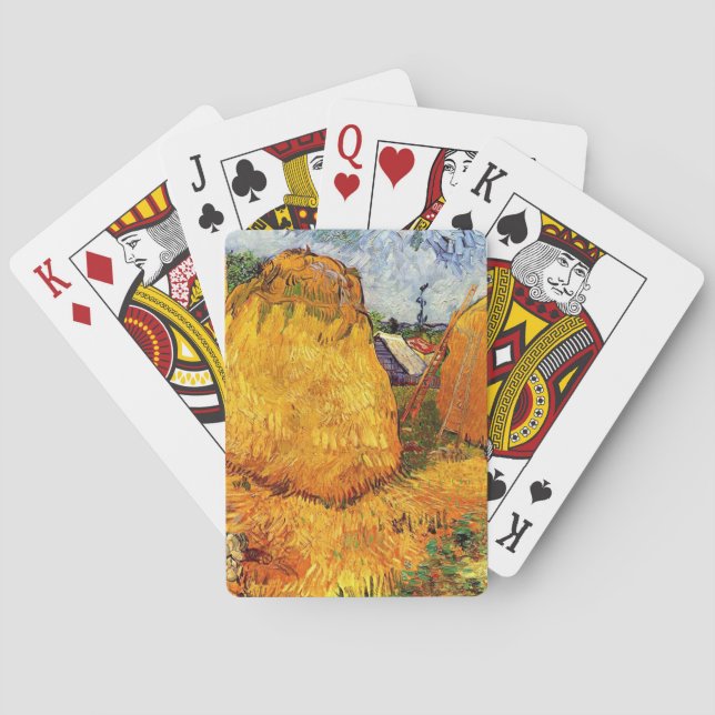 Haystacks in Provence by Van Gogh. Playing Cards (Back)
