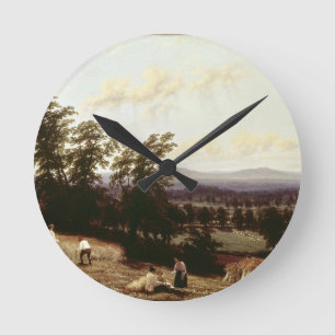 Haystacks near a River, near Harford, Warwickshire Round Clock