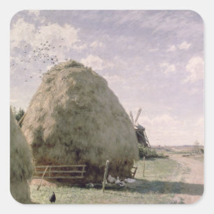 Haystacks Square Sticker