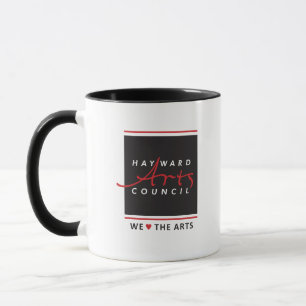 Hayward Arts Council Logo Mug Deluxe with Black