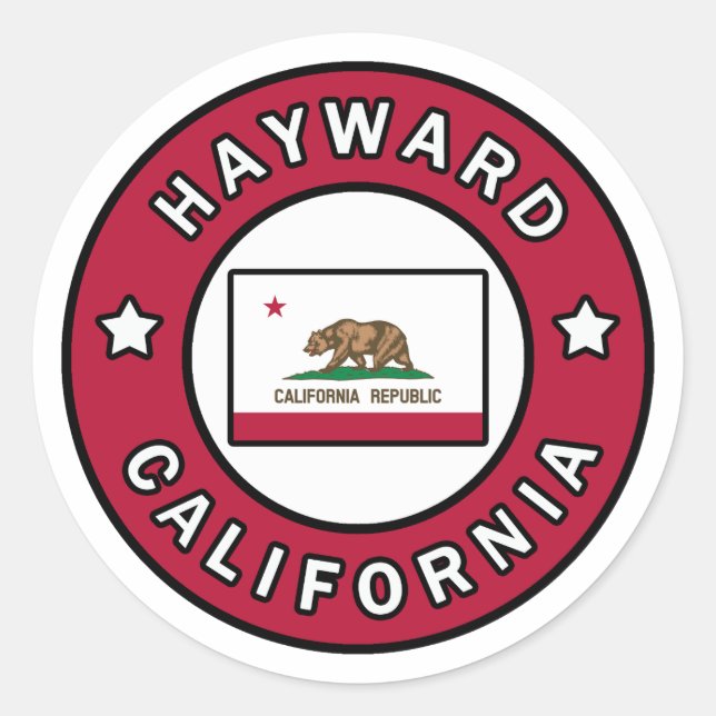 Hayward California Classic Round Sticker (Front)