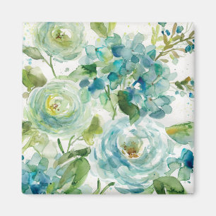 HAZ06 Cool Watercolor Floral.tif Magnet