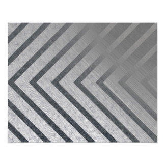 Hazard Stripe Metal Photo Print