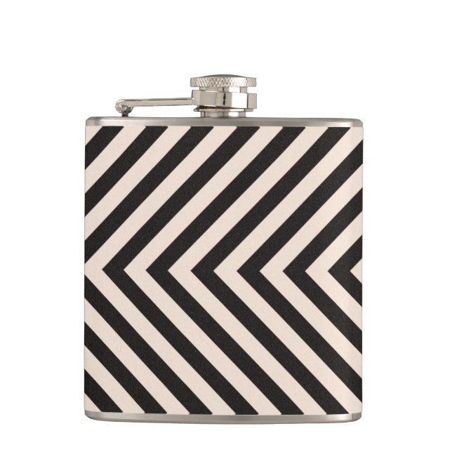 Hazard Stripes Hip Flask (Front)