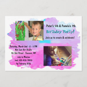 Haze Create And Celebrate Photo Invitation