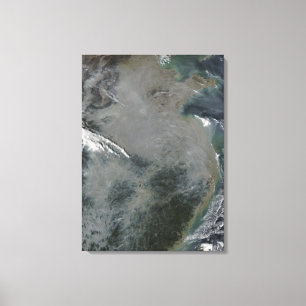 Haze over eastern China Canvas Print