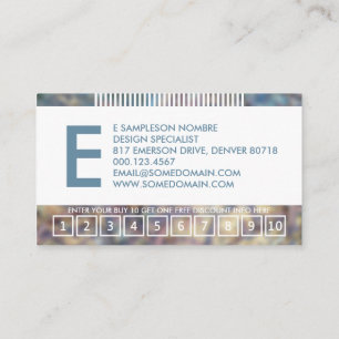 hazed monogram loyalty card