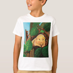 Hazel dormouse eating hazelnut   T-Shirt