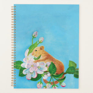 Hazel Dormouse on a blooming branch Planner