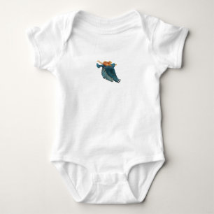 Hazel dormouse & Starling flying Baby Bodysuit