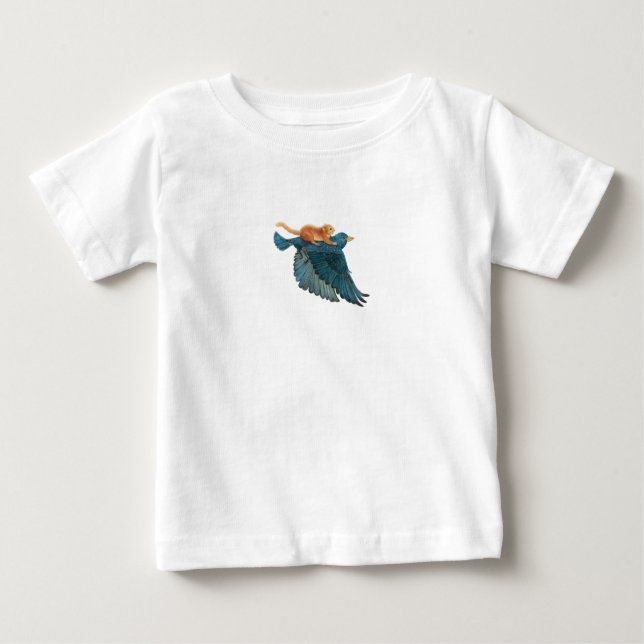 Hazel dormouse & Starling flying  Baby T-Shirt (Front)