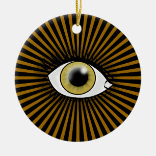 Hazel Eye of Horus Ceramic Tree Decoration