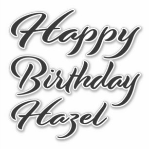 Hazel Name Vorname black Sticker Geburtstag