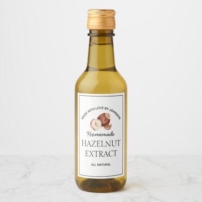 Hazelnut Extract Label (Front)