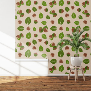 Hazelnuts Pattern Wallpaper
