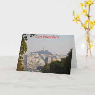 Hazy Coit Tower, San Fancisco, California Card