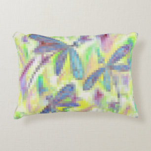 Hazy Dragonfly Rainbow Decorative Cushion