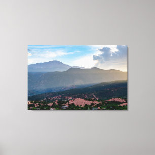 Hazy Pikes Peak Sunset Canvas Print
