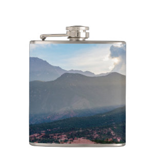 Hazy Pikes Peak Sunset Flask