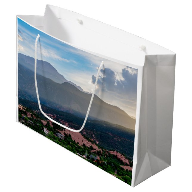 Hazy Pikes Peak Sunset Gift Bag (Front Angled)