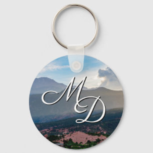 Hazy Pikes Peak Sunset Key Chain