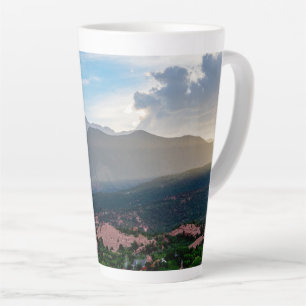 Hazy Pikes Peak Sunset Latte Mug